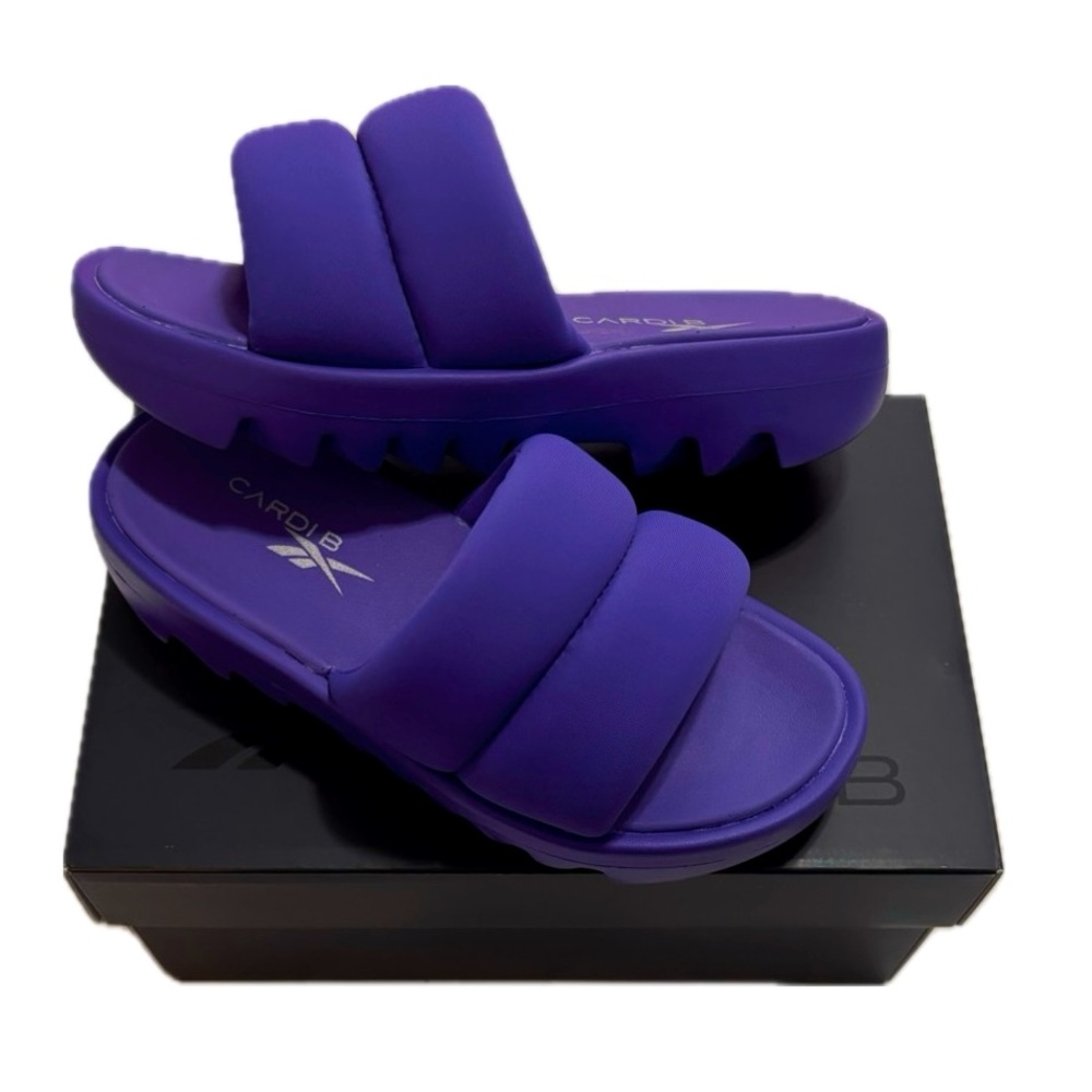 NIB Women’s Size 7 Reebok x Cardi B Ultima Purple Platform Sandals